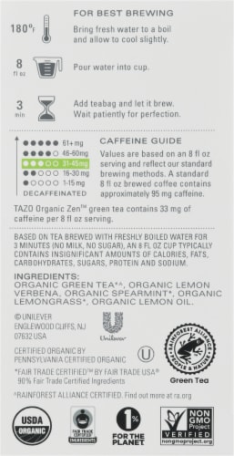 Tazo® Organiz Zen™ Green Tea Bags Perspective: right