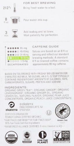 Tazo® Regenerative Organic Green Ginger Tea Bags Perspective: right