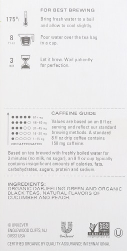 Tazo Organic Peachy Green Tea Bags Perspective: right