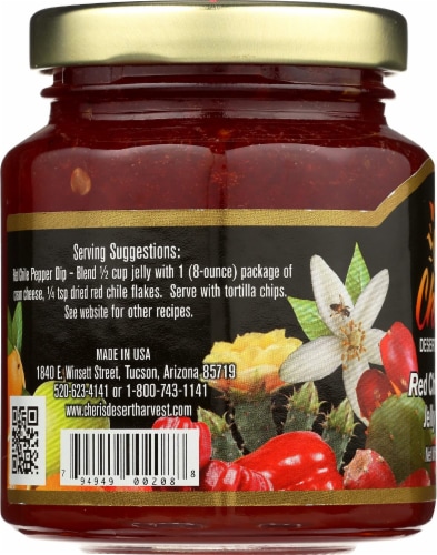 Cheri's Desert Harvest Red Chile Pepper Jelly Perspective: right
