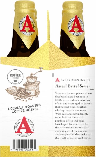 Avery Brewing Co Tweak Bourbon Barrel Aged Coffee Stout Craft Beer Perspective: right