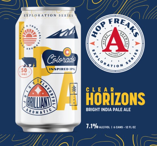 Avery Brewing Co Clear Horizons Bright IPA Craft Beer Perspective: right