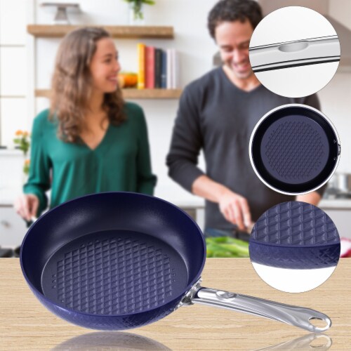 3Piece Aluminum Alloy NonStick Induction Frying Pan Set with Lid, 3 King Soopers