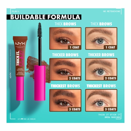 NYX Professional Makeup Thick It Stick It Brow Mascara 01 Taupe Perspective: right