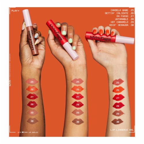 NYX Professional Makeup Lip Lingerie XXL Matte Liquid Lipstick 28 Untamable Perspective: right