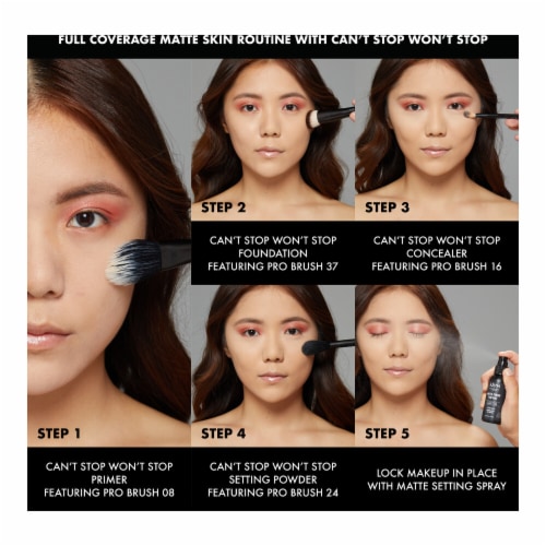 NYX Professional Makeup Can't Stop Won't Stop Foundation Full Coverage Matte 04 Light Ivory Perspective: right