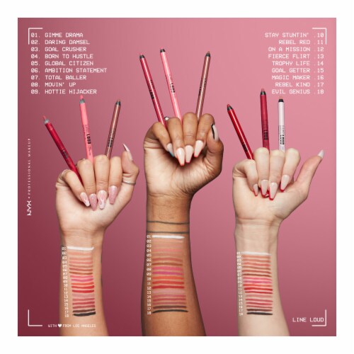 NYX Professional Makeup Line Loud Evil Genius Lip Liner Perspective: right