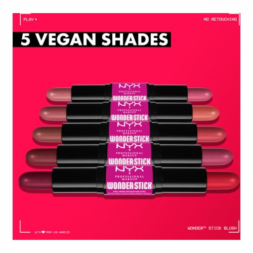 NYX Professional Makeup Wonder Stick Cream Blush Stick Dual-Ended 01 Light Peach + Baby Pink Perspective: right