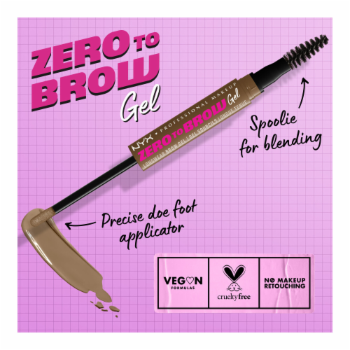NYX Professional Makeup Zero to Brow Longwear Brow Gel 03 Taupe Perspective: right