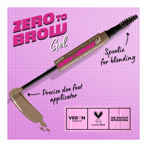 NYX Professional Makeup Zero to Brow Longwear Brow Gel 02 Ash Blonde Perspective: right