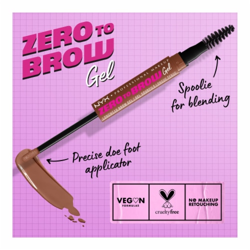 NYX Professional Makeup Zero to Brow Longwear Brow Gel 04 Auburn Perspective: right