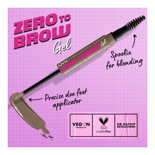 NYX Professional Makeup Zero to Brow Longwear Brow Gel 05 Ash Brown Perspective: right