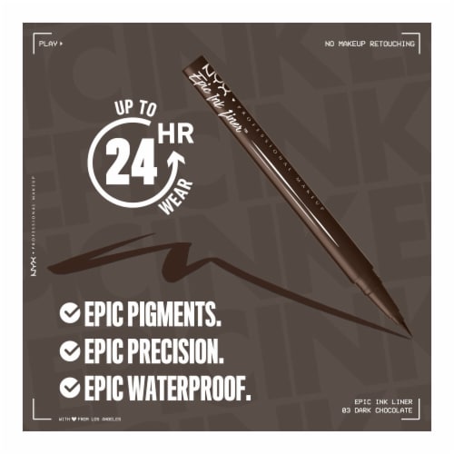NYX Professional Makeup Epic Ink Liner Waterproof 03 Dark Chocolate Perspective: right