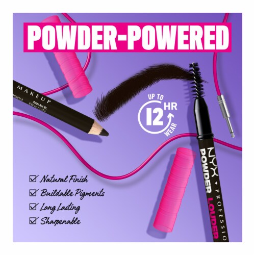 NYX Professional Makeup Powder Louder Brow Pencil 09 Black Perspective: right