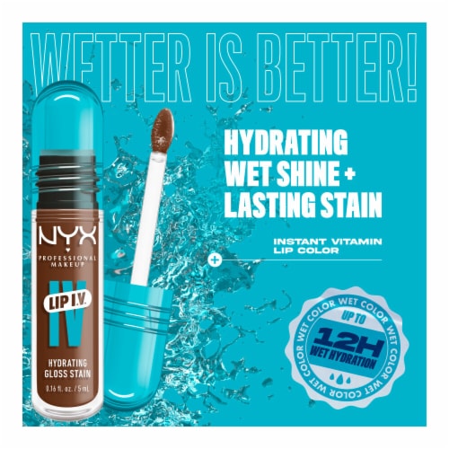 NYX Professional Makeup Lip IV Lip Gloss Stain Hydrating 03 Splash n Spice Perspective: right