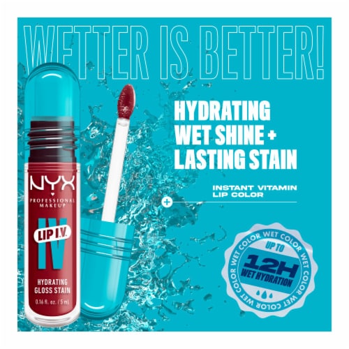 NYX Professional Makeup Lip IV Lip Gloss Stain Hydrating 09 Blush Rush Perspective: right
