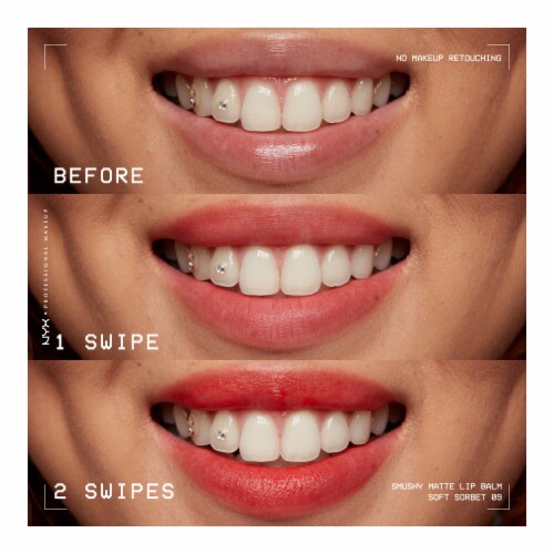 NYX Professional Makeup Smushy Lip Balm Matte Finish 01 Sugar Smush Perspective: right