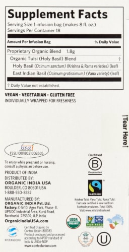 Organic India™ Tulsi Orginal Tea Perspective: right