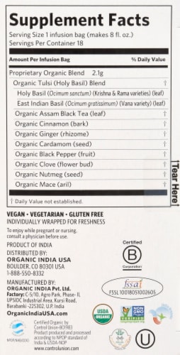 Organic India™ Masala Chai Tulsi Tea Perspective: right