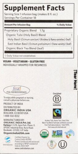 Organic India™ Tulsi Breakfast Herbal Tea Bags Perspective: right