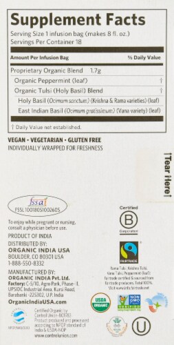 Organic India™ Tulsi Peppermint Tea Perspective: right