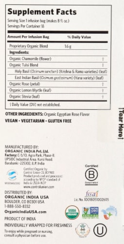 Organic India™ Tulsi Sweet Rose Tea Perspective: right