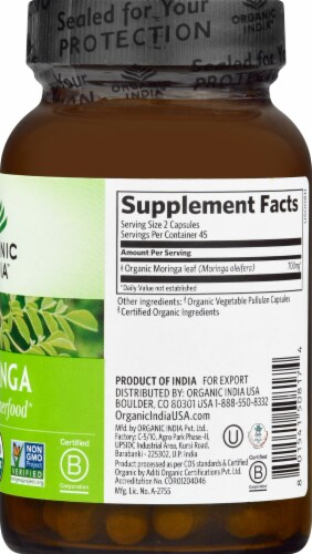 Organic India™ Moringa Veg Caps Perspective: right