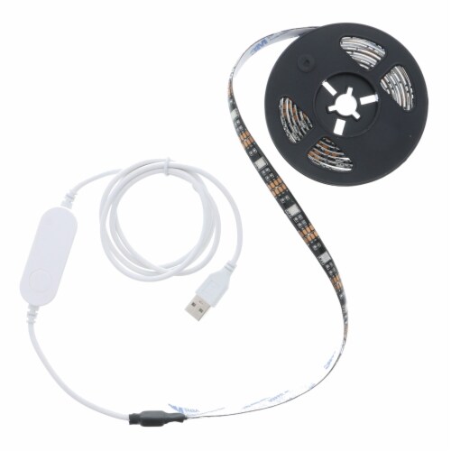 SMART 6.5ft Multi Color LED Smart Strip. Works with Google Assistant & Amazon Alexa, APP Controlled, Perspective: right