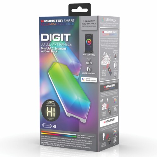 Monster MLB7 1039 RGB Smart Digit Modular 3D LED Art Panels Add on