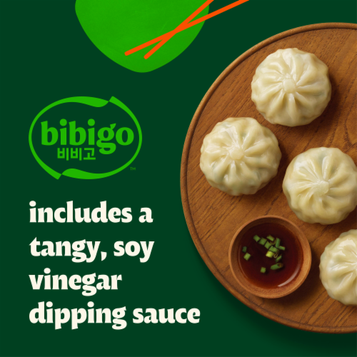 Bibigo Chicken & Vegetable Steamed Dumplings Perspective: right