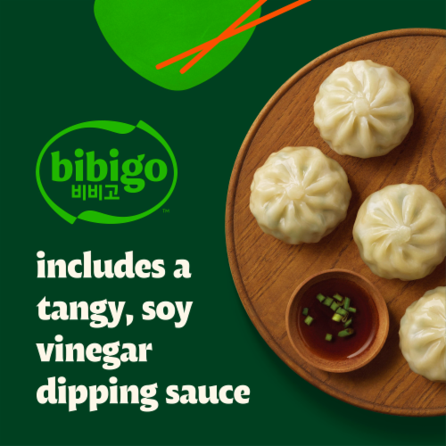 Bibigo Pork & Vegetable Steamed Dumplings Perspective: right