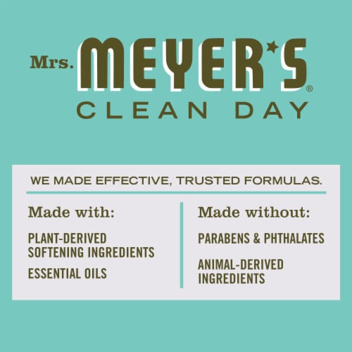 Mrs. Meyer's Clean Day Basil Scent Liquid Fabric Softener Perspective: right