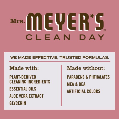 Mrs. Meyer's Clean Day Rosemary Scent Liquid Dish Soap Perspective: right