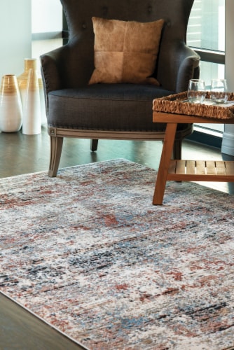 United Weavers of America 4535 10136 58 Eternity Barcelona Crimson Area Rectangle Rug, 5 ft. Perspective: right