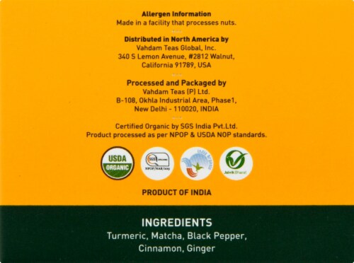 Vahdam Tea Turmeric Matcha Elixir Perspective: right