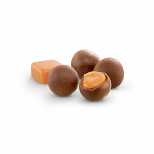 LILY'S Milk Chocolate Style No Sugar Added Covered Caramels Bag Perspective: right