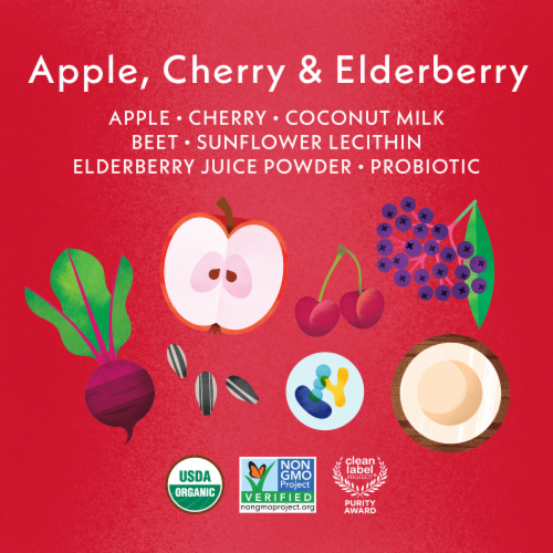 Once Upon A Farm™ Apple Cherry Elderberry Immunity Blend Yogurt Perspective: right