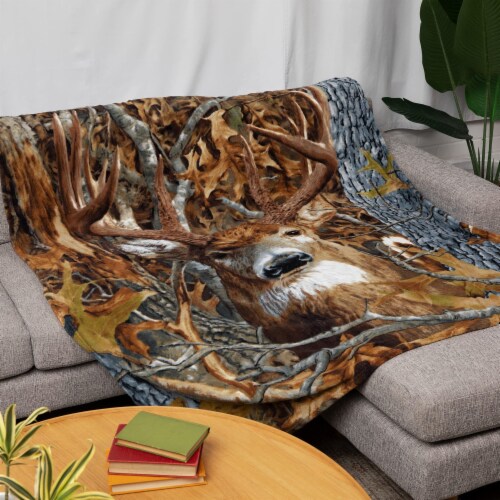 Dawhud Direct Camo Buck Deer Fleece Blanket 50 x60 for Bed, Men, Women &  Kids, 50 x 60 - Kroger