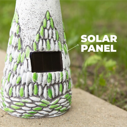 Praying Angel with Cross Solar Powered LED Outdoor Decor Garden Light Perspective: right