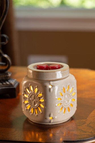 VP Home Floral Sun Wax Warmer for Scented Wax, Ceramic Electric Home Fragrance Warmer. Perspective: right