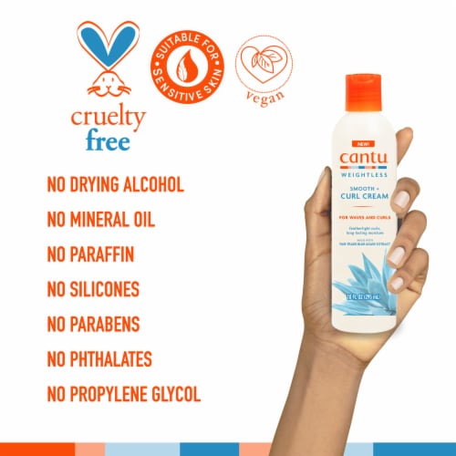 Cantu® Weightless Smooth + Curl Cream Perspective: right