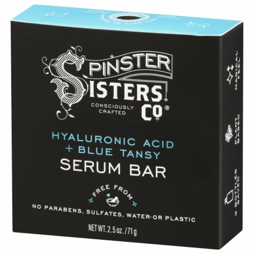 Spinster Sisters Co.® Hyaluronic Acid + Blue Tansy Serum Bar Perspective: right