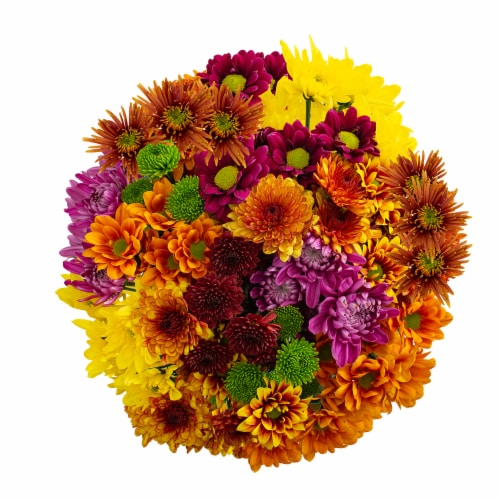 Fall Poms Bouquet Perspective: right