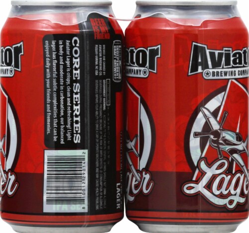 Aviator Brewing Company Lager Beer Perspective: right