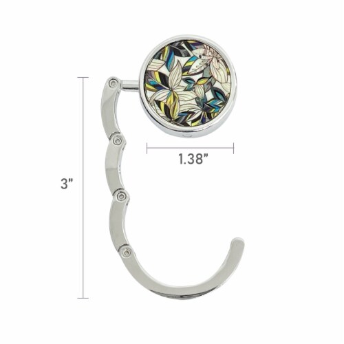Wrapables Scenic Purse Hook Hanger, Foldable Handbag Table Hanger, Star Flower Perspective: right