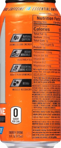 ASHOC Accelerator Orange Freeze Energy Drink Can Perspective: right