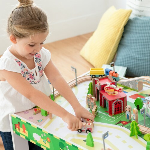 White wooden train table hotsell