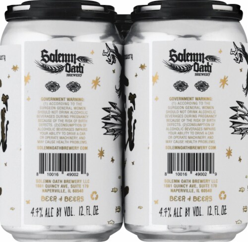 Solemn Oath Brewery Lu Kolsch-Style Ale Perspective: right