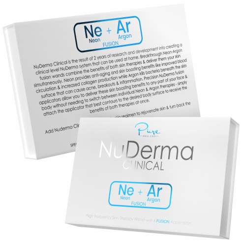 NuDerma Clinical Skin Therapy Wand Set Portable Handheld Skin