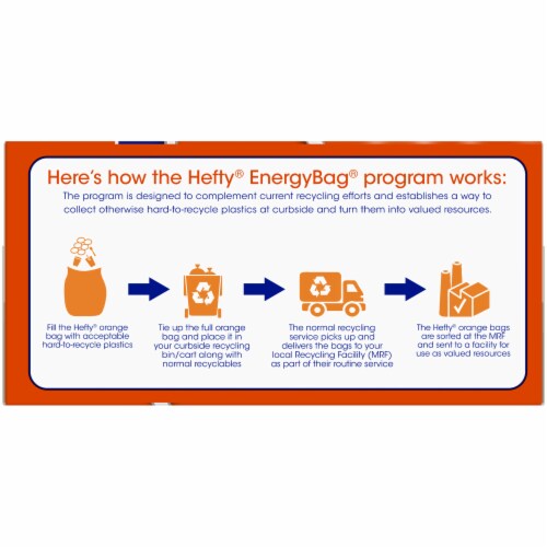 Hefty Renew Energybag Orange Drawstring Trash Bag - 13 Gallon/20ct : Target